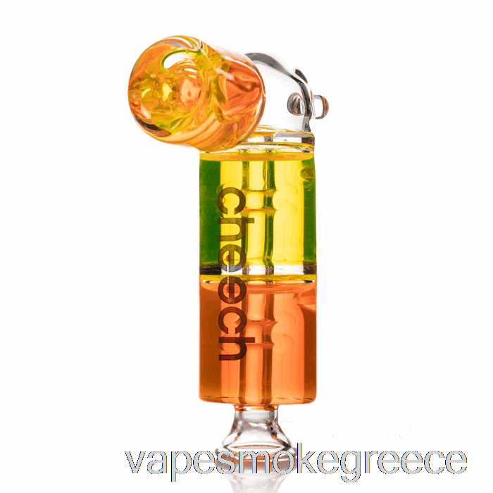 Vape Greece Cheech γυαλί διπλό σωλήνων χειρός που παγώνει πορτοκαλί / κίτρινο